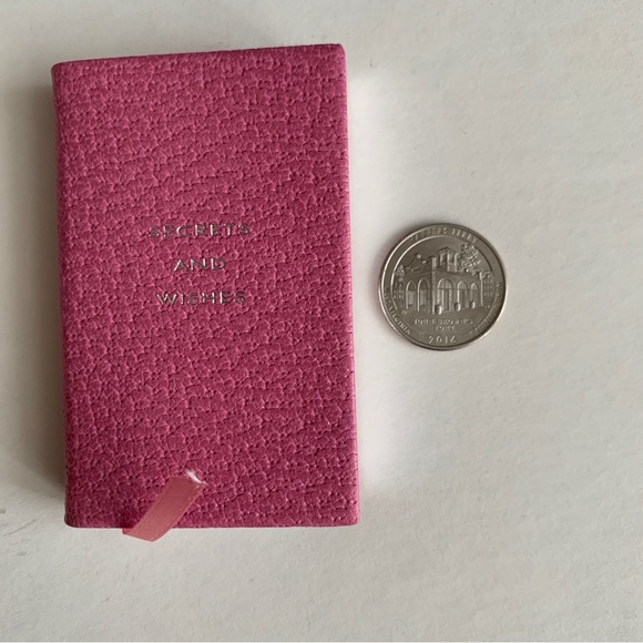 SMYTHSON Pink Leather Secrets & Wishes Notebook in box - Picture 2 of 7